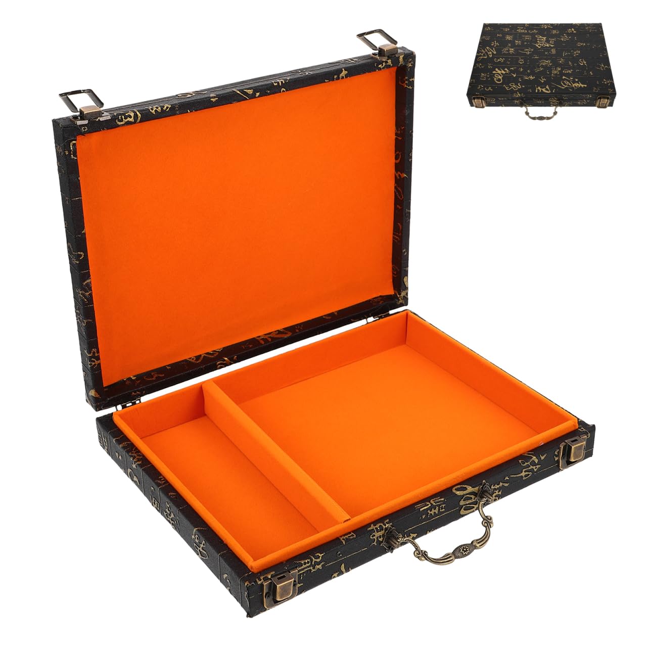 Кейс для маджонга Sosoport Деревянный ящик для хранения с ручкой Портативный дорожный кейс для маджонга для организации игровых фишек 114 x 87 x 18 дюйма 4990₽