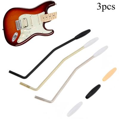 3ks 6mm Tremolo Rameno Whammy Bar Vibrato Oceľ s Náhradnými Krytkami pre Elektrickú Gitaru