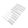 10pcs Hair Brush Set Different Shapes Tail Double Teeth Comb Hair Styling Cutting Combs for Hair Stylist White
