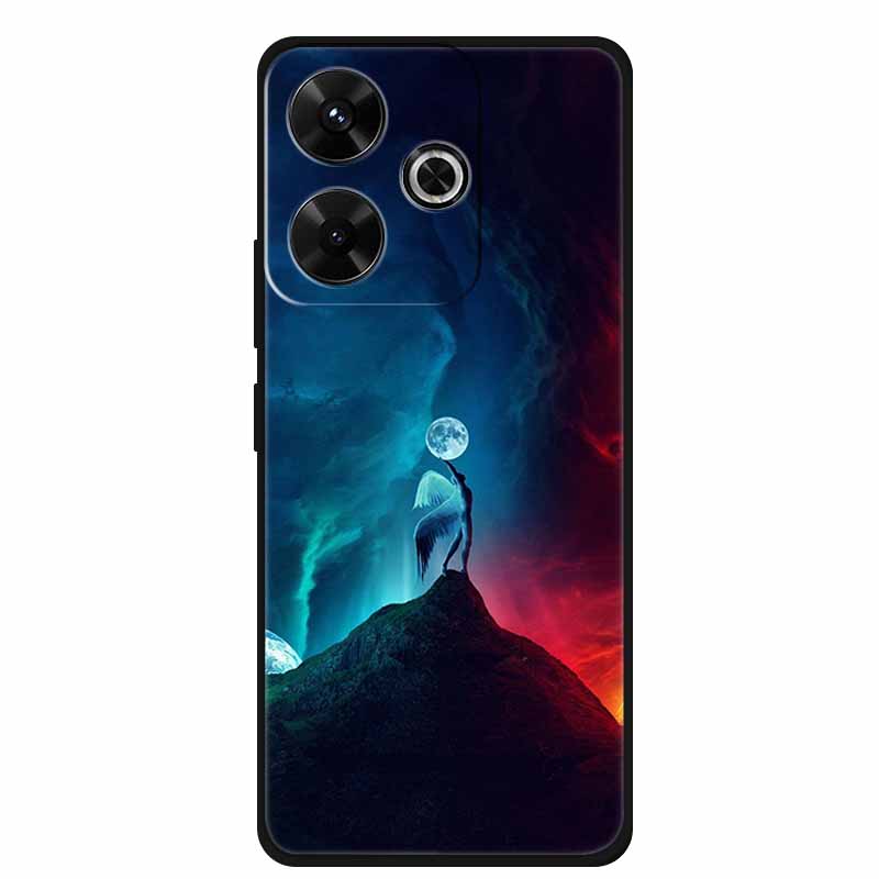 Phone Case For POCO M6 4G Back Cover Case M6Plus Black Silicone Soft Coque For Xiaomi Redmi 13 13x Poco M6 Plus Case M 6 Plus