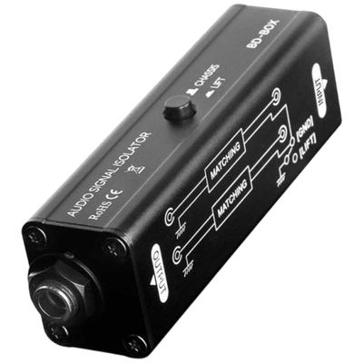 Isolador de Ruído de Áudio 6,35 mm Carcaça de Metal Dispositivo de Eliminação de Ruído Para Equipamento de Gravação de Estúdio Profissional