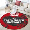 Benutzerdefinierter Name,Runder Teppich im Die Toten Hosen Muster,Teppich für Wohnzimmer Schlafzimmer Spielzimmer,Rutschfeste Bodenmatte,Urlaubsgeschenke und Geburtstagsgeschenke.