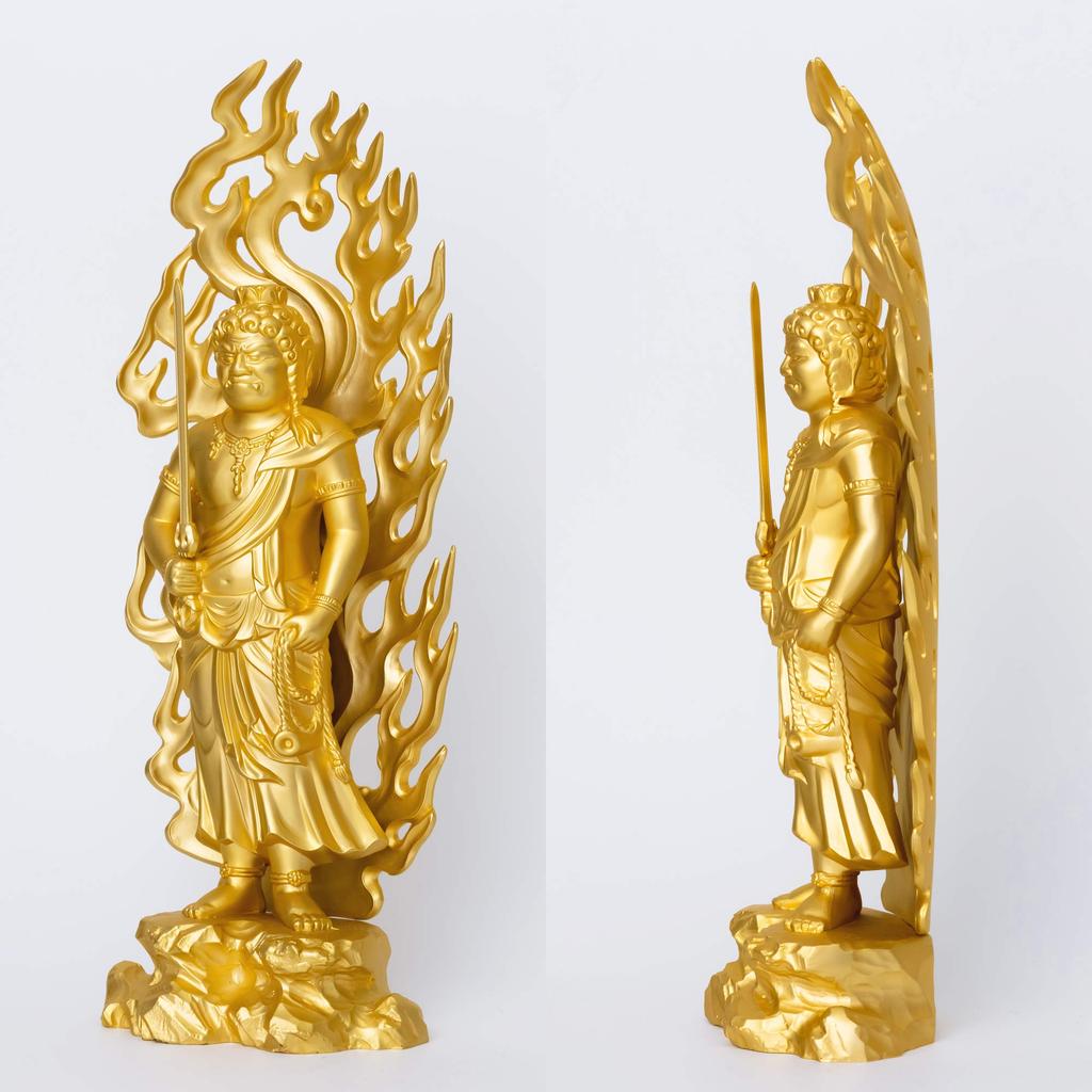 Acala Buddha 21cm by Sculptor Shuun Original Model In the Year of the Guardian Deity of the Chinese Takaoka Bronze Statue, (gold Plated/24k Gold),