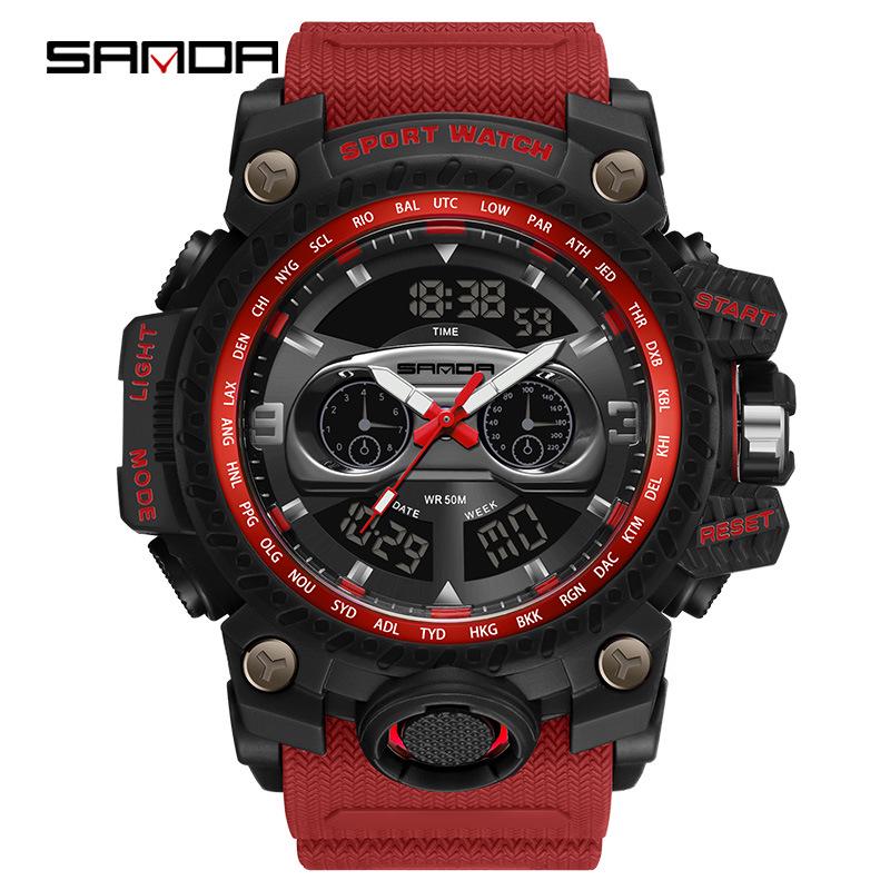 Fashionable Sanda 3153 Men's Multifunctional Sports Watch - Trendy and Creative Design