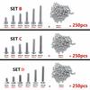 Practical M3 A2 Stainles Steel Allen Bolts With Hex Nuts Screws Assortment 250 Pcs