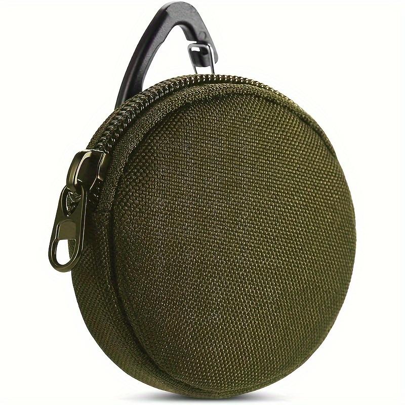 Portachiavi Portafoglio EDC da Esterno | Portamonete con Zip, Custodia per Auricolari con Gancio, Borsa da Tasca