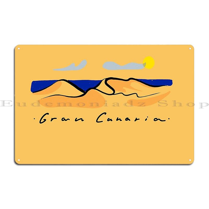 

Gran Canaria Island Maspalomas Dunes Metal Sign Printed Design Wall Mural Wall Plaque Design Pub Tin Sign Poster 20x30cm（7.8x11.8inch）