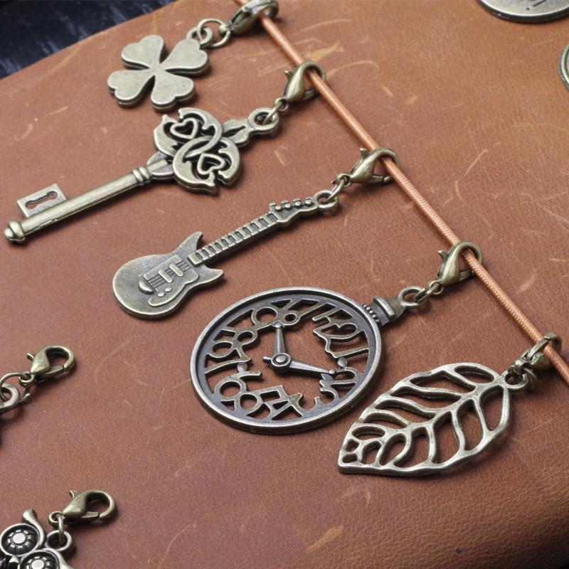 TN Traveler's Notebook Vintage Bronze Charms & Pendants Set