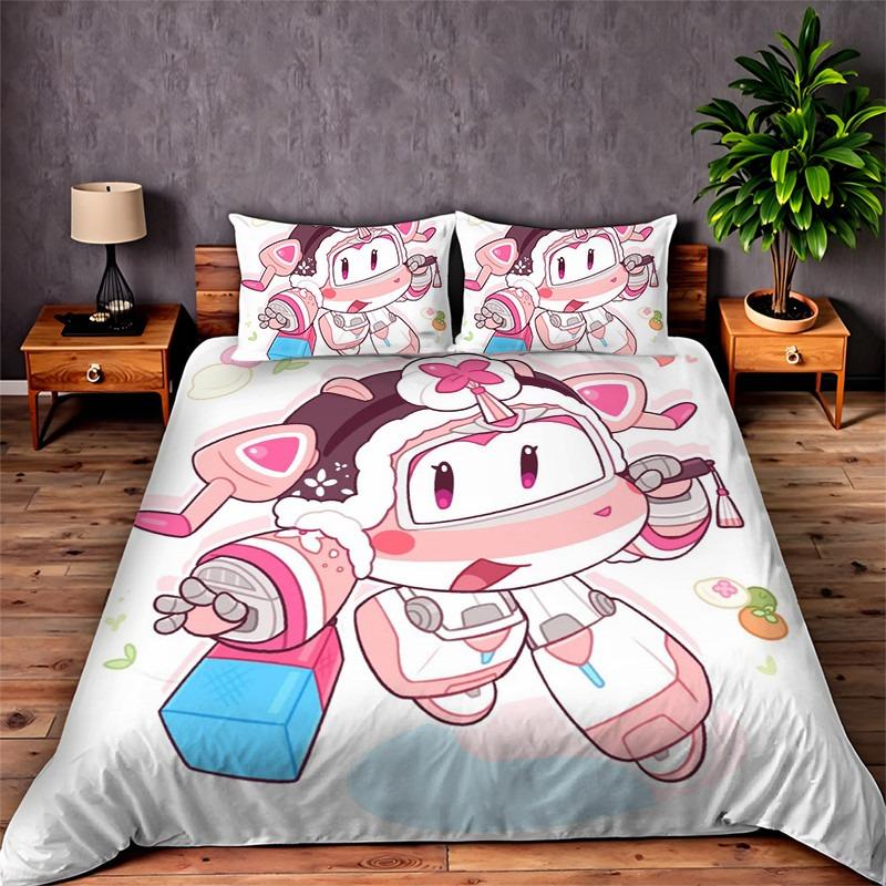 3D Print Super Wings Jett Bedding Set Single/Twin/Full/Queen/King Size Adult Bedroom Duvet cover Sets Anime Gift