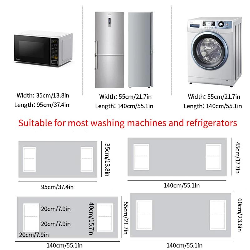 Leaves Patterns Dust Cover Washing Machine Dust Mat Pocket Design Beautiful Refrigerator Protective Pad Household Home Supplies