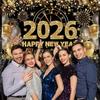 Large Happy New Year 2026 Banner, Black and Gold Happy New Year 2026 Banner, NYE Party Decorations for Boys, Girls, Friends, Celebrations Party Decor