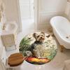 Yorkshire Terrier On the Grass Pattern Round rug,Carpet Rug for Living Room Bedroom Playroom Decor,Non-slip Floor Mat,Holiday Gifts and Birthday Gifts