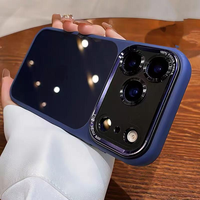 For iPhone 17 Air Orange Bumper Semi Transparent Back Shell Luxury Phone Case Cover for Apple 11 12 13 14 15 16 17 Pro Max