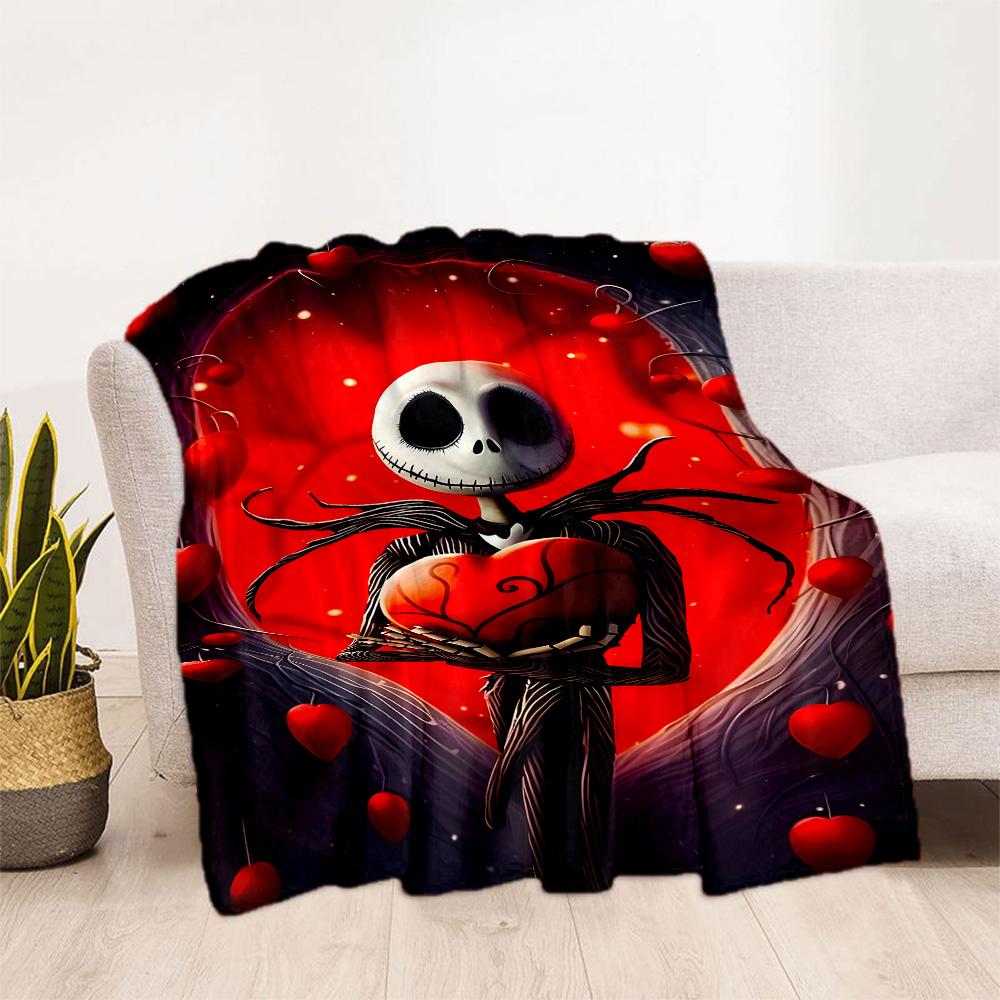 Nightmare Before Christmas Flannel Blanket-Soft and Suitable for Sofas,Beds,Offices,Travel,All Seasons,Great Gift for Holidays and Birthdays.