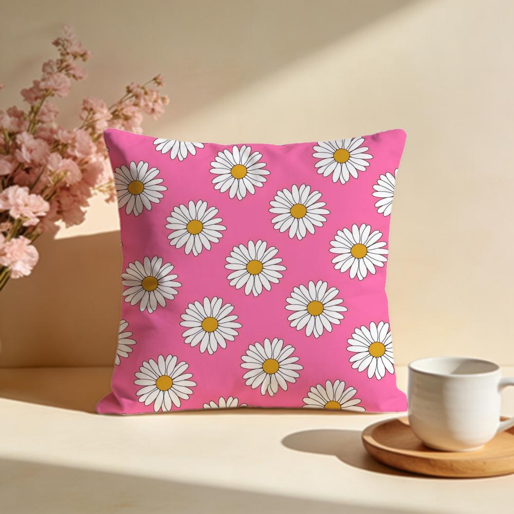 Fresh Daisy Cushion Cover Soft Pillow Cases for Home Bedroom Living Room Sofa