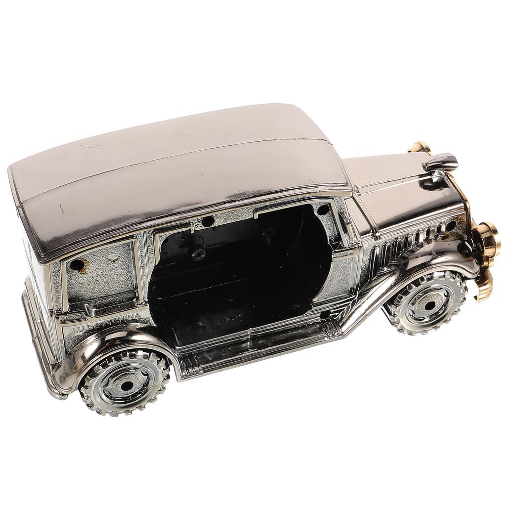 1Pcs Vintage Car Alarm Clock Creative Design Material Silent Precise Time Display Tabletop Room Decor Silver