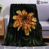 Moody Flower Ultra Soft Sherpa Fleece Blanket Fluffy Warm Halloween Cozy Throw for Sofa Couch Bedroom Gift All Season