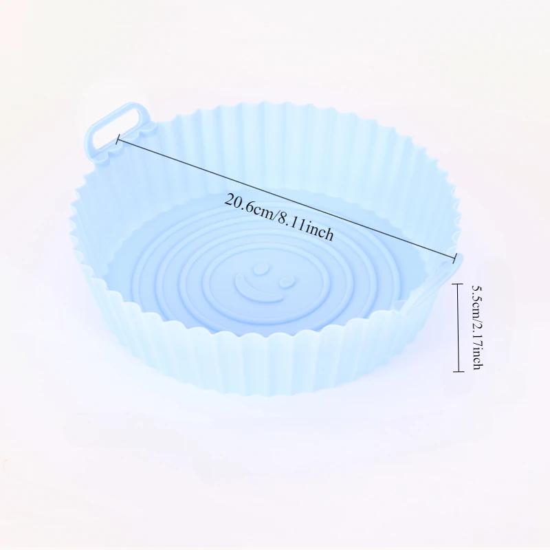 Square Air Fryer Silicone Tray Oven Baking Tray Pizza Fried Chicken Baking Tool Reusable Liner Nostick Airfryer Silicone Basket