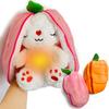 30cm Sleeping Light Doll Kid Birthday Gift Baby Music Strawberry Carrot Rabbit Plush Toys Stuffed Creative Into Bunny Transform
