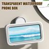 Wasserdichte Badezimmer-Handyhalterung Saugnapf Handybox mit klarem Anti-Beschlag-Deckel Drehbar Spritzwassergeschützter Handyhalter für Küche Dusche