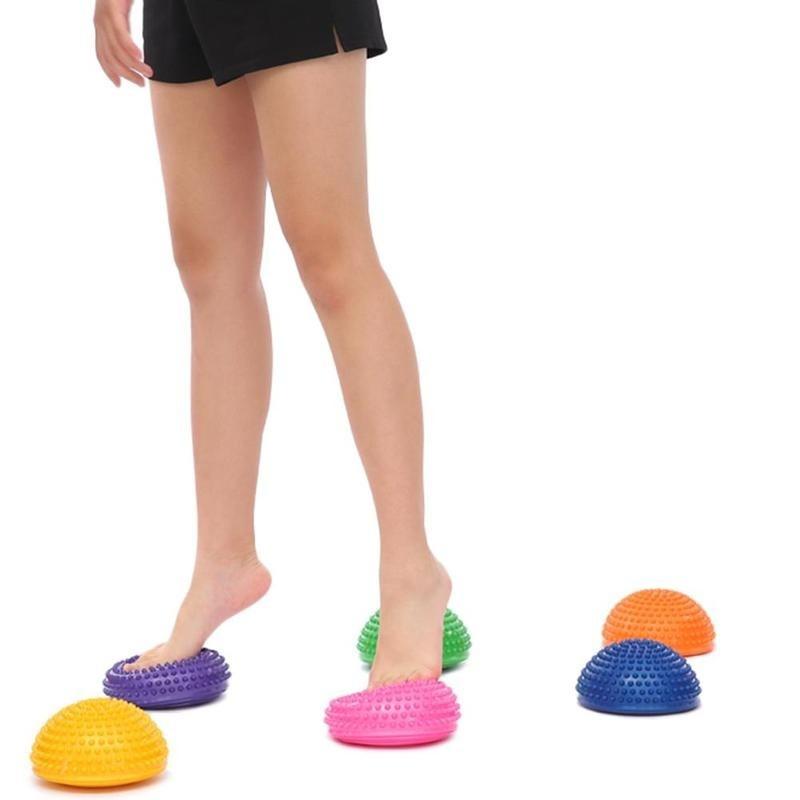 PVC Inflatable Half Yoga Balls Massage Point Fitball Exercises Trainer GYM Pilates Fitness