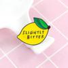 Trendy Cartoon Fruit Badge Set: Lemon Juice & Brain-Shaped Brooch Accessories