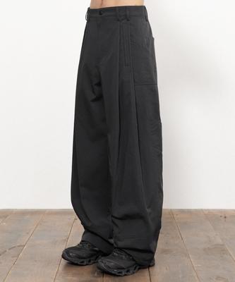 BEGIN202 Naicoma Double-Pleat Pants [Charcoal]