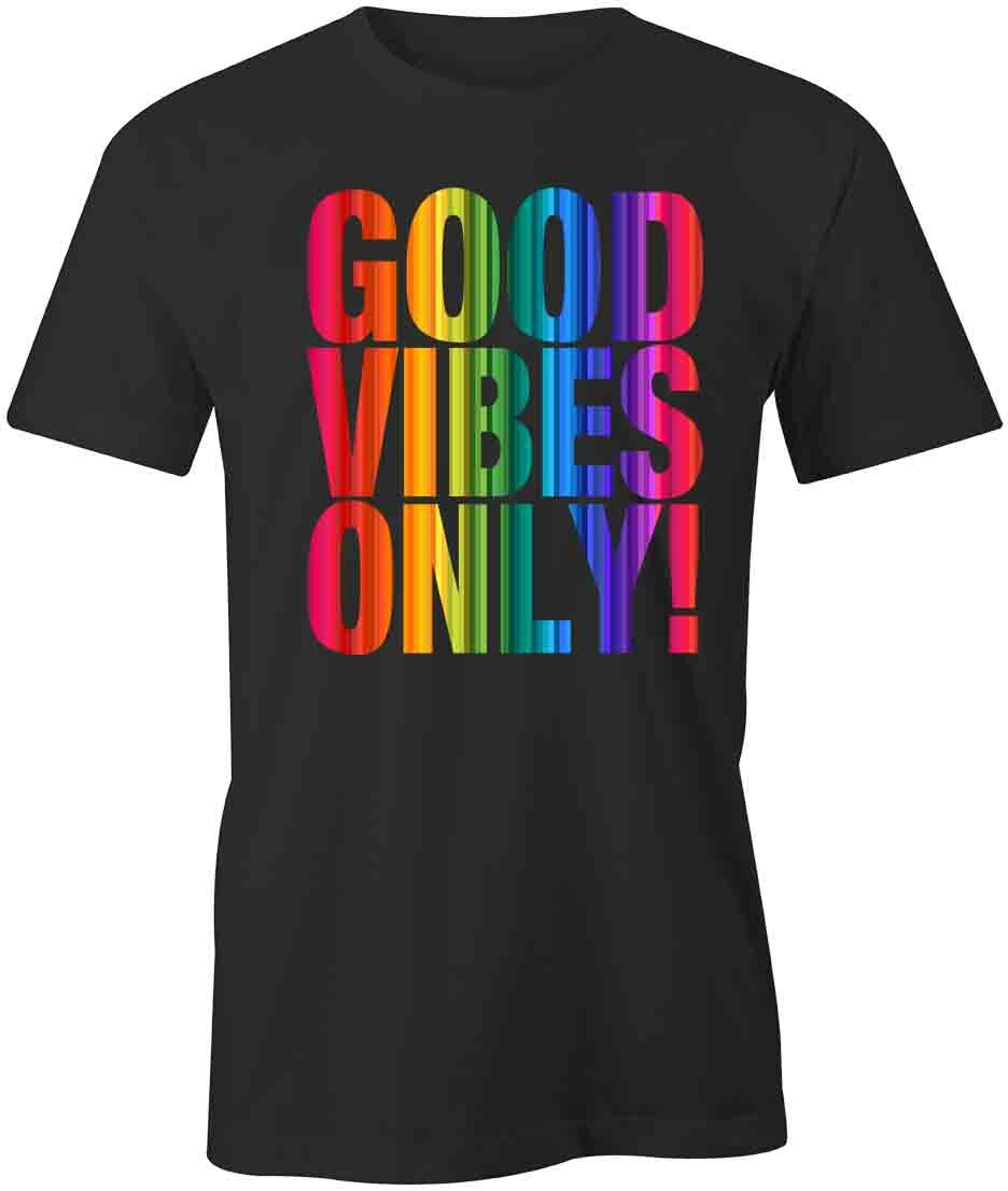 GOOD VIBES ONLY TShirt Tee Short-Sleeved Cotton POSITIVE CLOTHING S1BCA501 XXXL