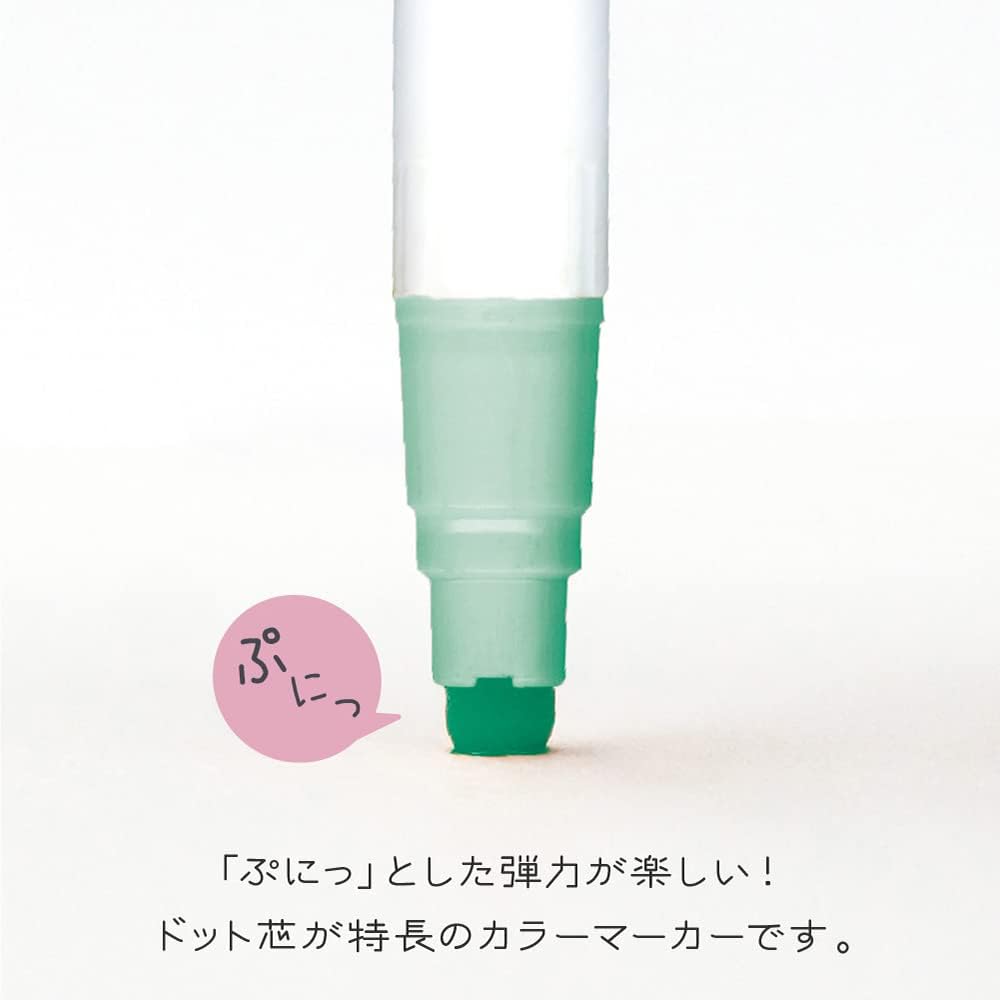 עט על בסיס מים Kuretake ZIG Clean Color Dot יחיד סט צבעים עדינים מעושנים TCSD-6100/6VB