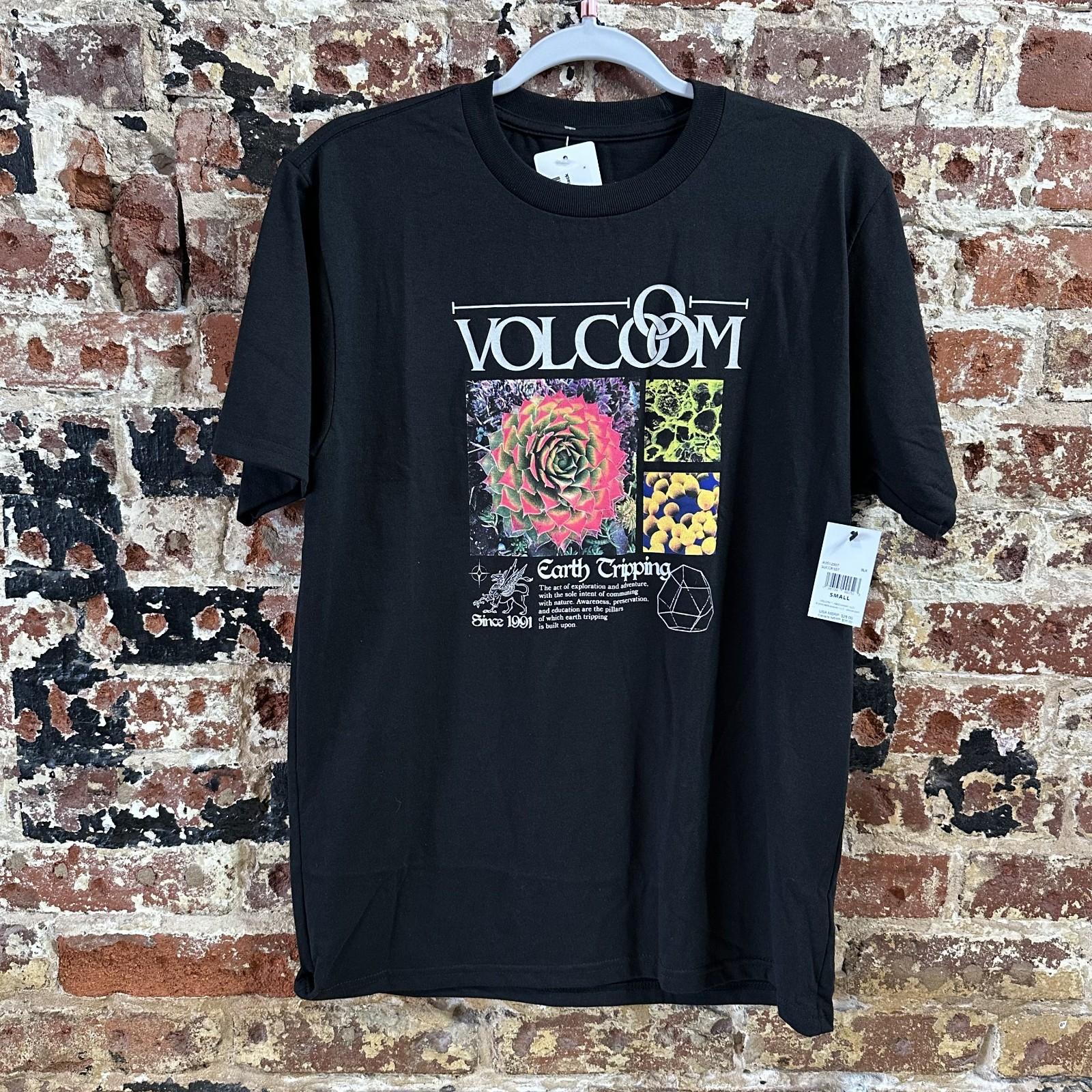 Volcom Earth Tripping Short Sleeve Black Mens Small New Unisex T-Shirt S