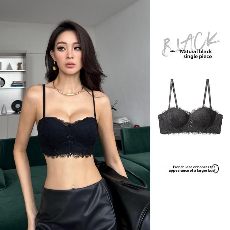 Female Summer Sexy Lace Small Bosoms Gather To Show Big Side To Collect Auxiliary Milk To Support Underwear