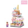 Street City View Building Block Set Diy Ice Cream Coffee Flower Shop Model Building Toy Ideal For Home Decor And Holiday Gifts