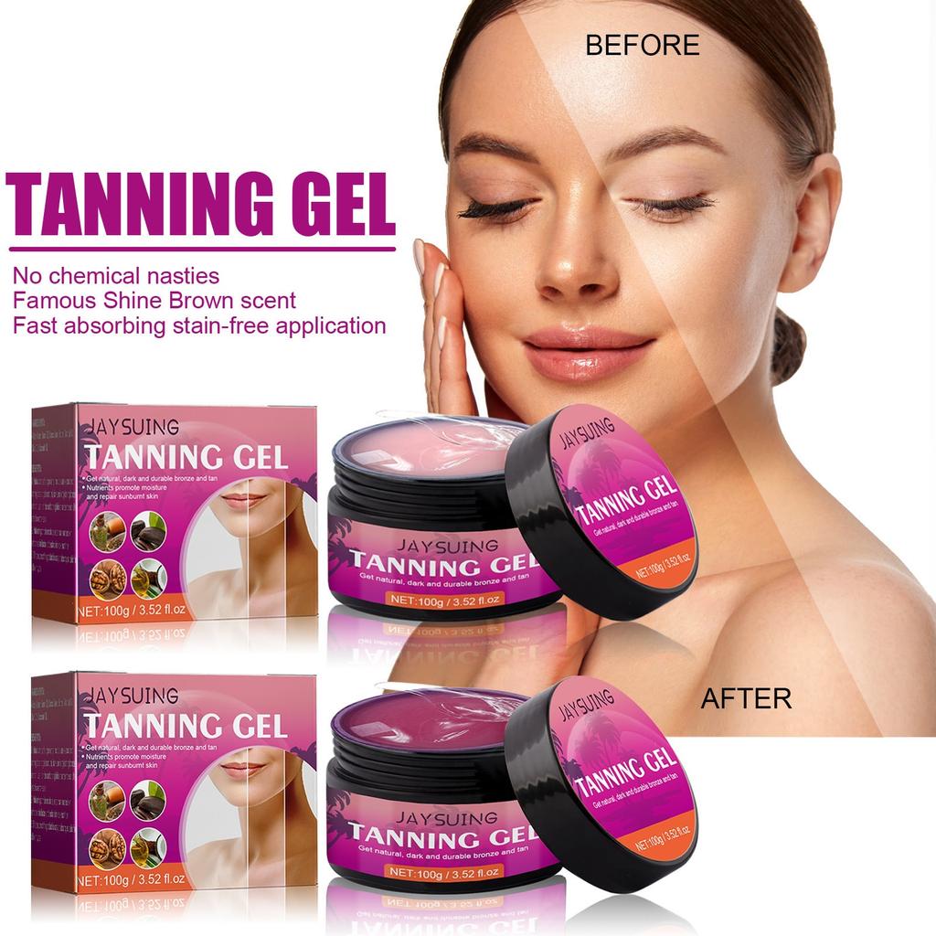 Jaysuing Tanning Gel Dark Sunscreen Oil for Deep Bronze Tan, After Sun Repair