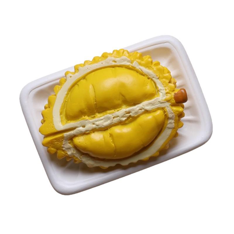 Duży Trójwymiarowy Magnes na Lodówkę Durian Pomarańczowy i Łosoś Owoce Morza - Kreatywna Trójwymiarowa Naklejka Magnetyczna