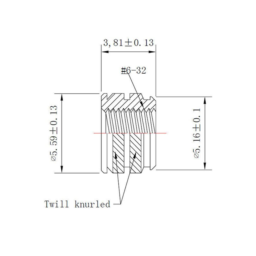 50pcs #6 32 6-32 6 Brass Threaded Heat Set Rts for 3D Printing Screws Metal
