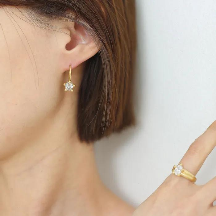 [silver925] Waterdrop Earrings (gold)