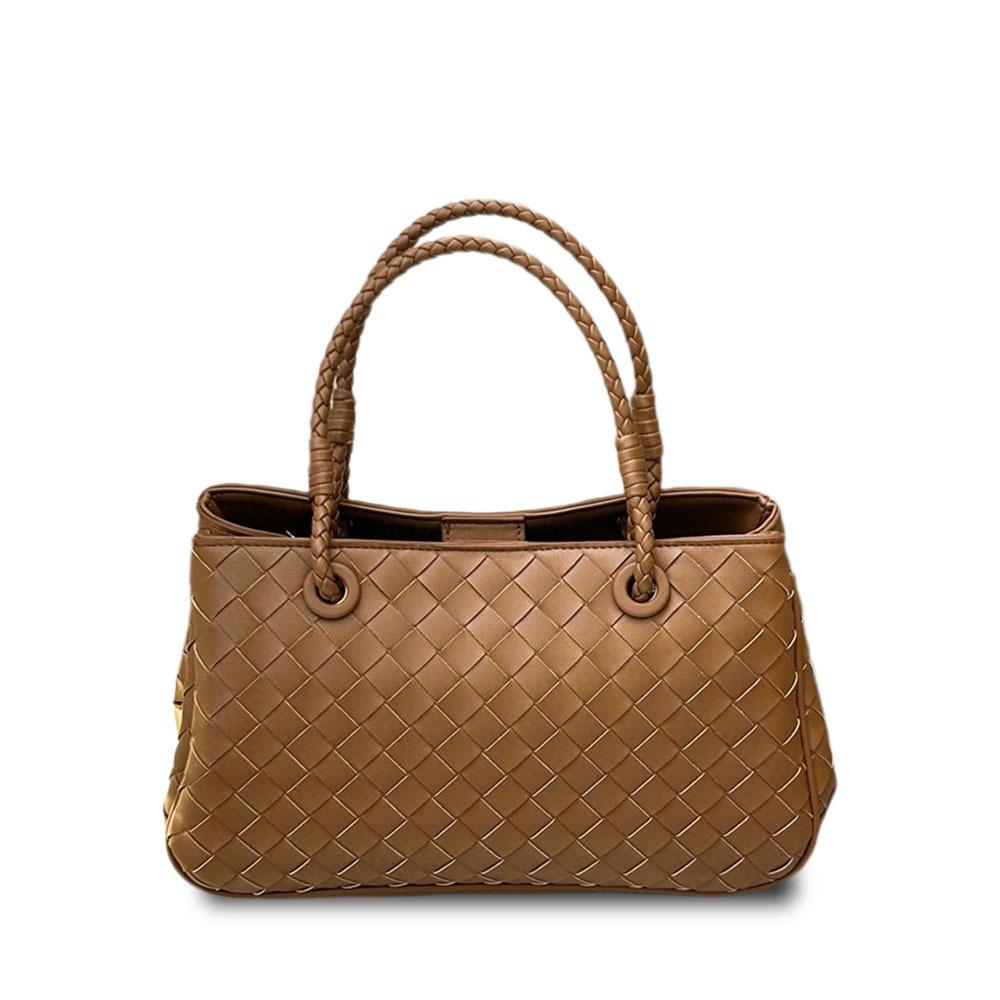 Cross-border New Cowhide Woven Basket Bag Retro Premium Portable Vegetable Basket Bag Large Capacity Shoulder Messenger Women's Bag