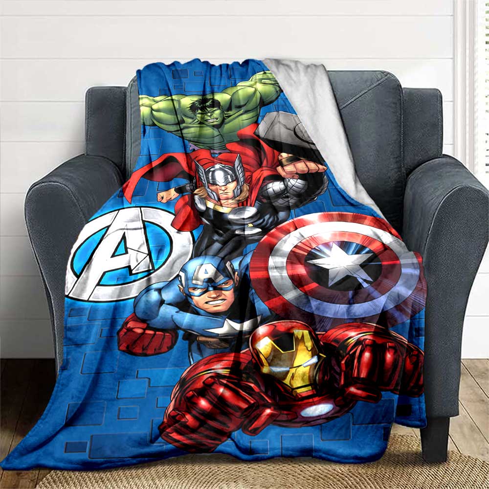 Superhero Team-Up Cozy Blanket Comfortable Ure Versatile for Sofa Couch Office Bed Picnics Ideal for All Seasons Digital Print Gifts For Family Y8