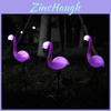 Lâmpada de Flamingo Solar Impermeável Decoração de Jardim Com Luz LED Para Uso em Gramado e Pátio