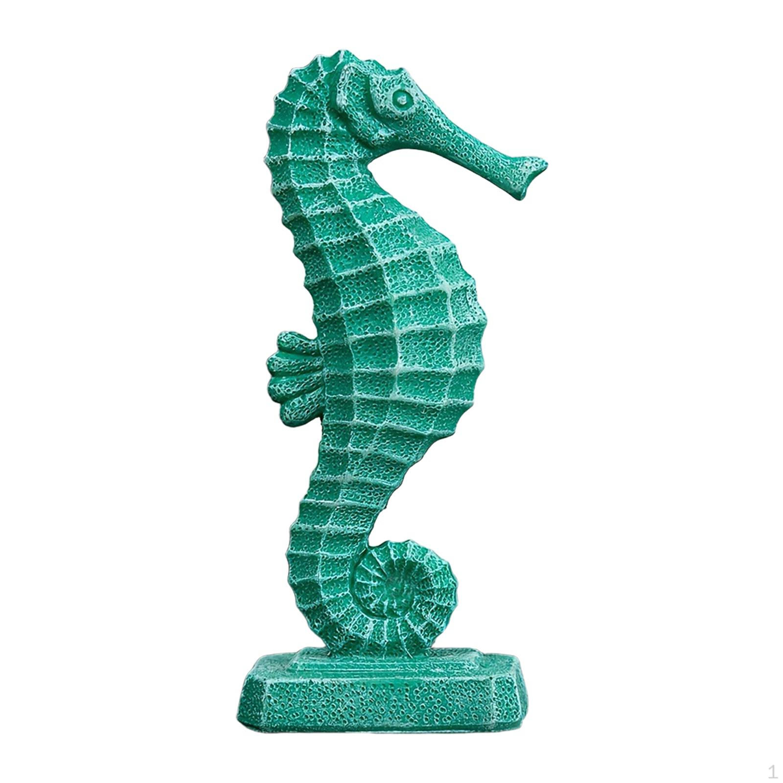 

Коллекционная фигурка морского конька, детальная ручная работа для домашнего показа и в подарок зелёный