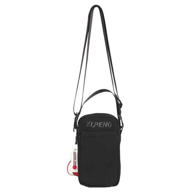 

Summer new mobile phone bag solid color shoulder bag small fresh nylon bag women s bag cute contrasting color simple change bag women Single pack чёрный