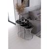 Wicker Wire Nesting Coffee Table Silver Plated Smoked Mirror