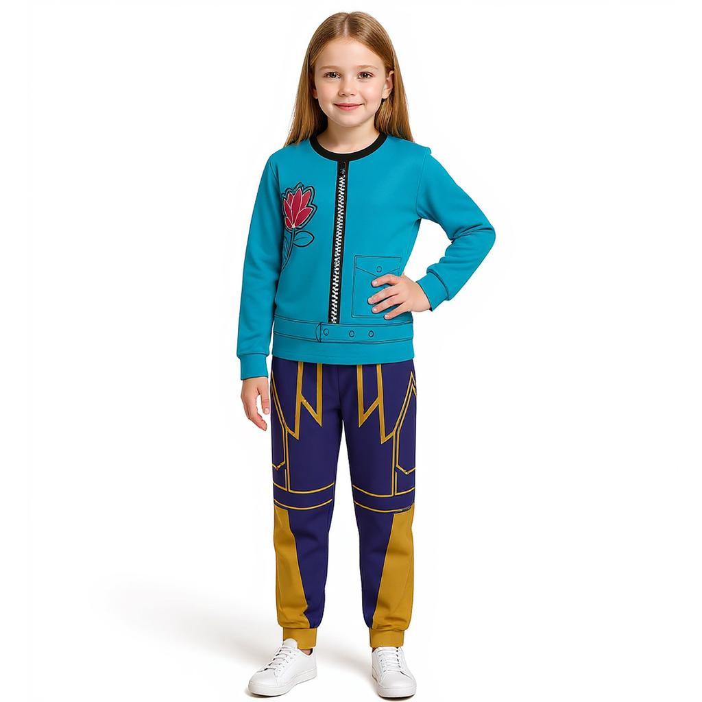 Hildren's Hooded Athletic Tracksuit Unisex Two-Piece Running Clothing Long Sleeve Pullover Hoodie Sweatshirt + Track Pants Set