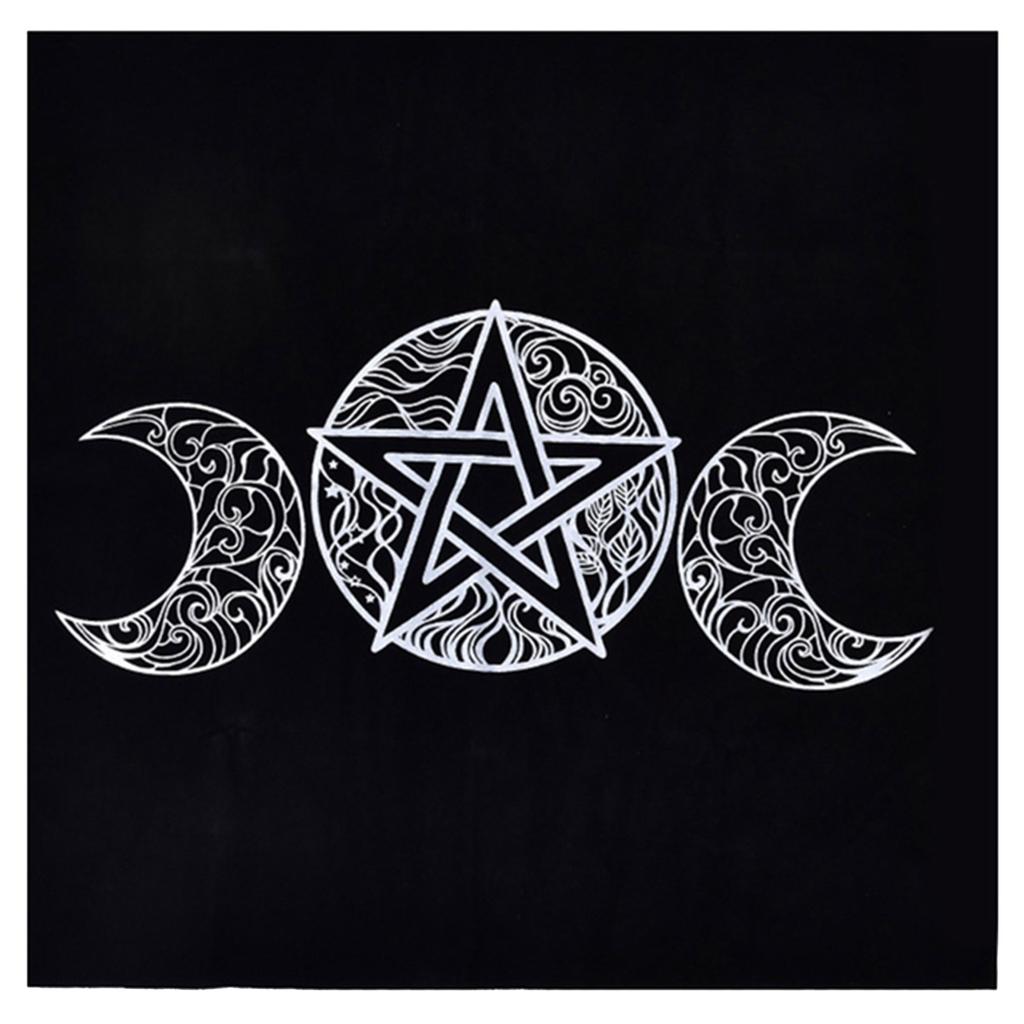 60x60cm Tarot Card Tablecloth Flannel Geometric Figure Divination Altar Cloth Board Game Oracles Card Pad Rune Support