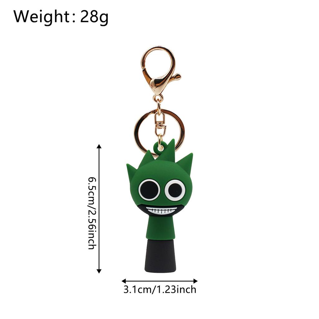Cartoon Sprunki Keychain Cute Sprunki Oren Raddy Gray Brud Vineria For Men Women Car Bag Pendant Keyring Jewelry Fans Gifts