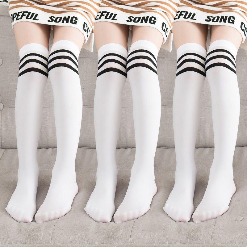 Children'S Stockings Velvet Girls' Stockings Knee Socks Summer Thin Children'S Long Socks Big Children'S Football Socks