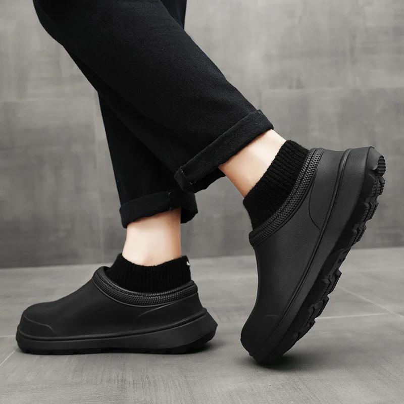 Zimní Kožešinový Hotelová Kuchyně Pánské Dámské Protiskluzové Vodotěsné Odolné proti Oleji Pracovní Bavlněné Kuchař Šéfkuchař Zahrada Plážové Boty Plus Size 36~45