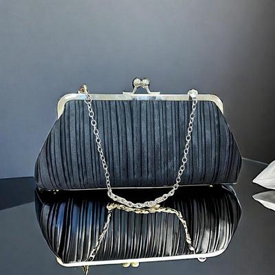 Elegante Damen Plissee Crossbody Clutch für Abendveranstaltungen