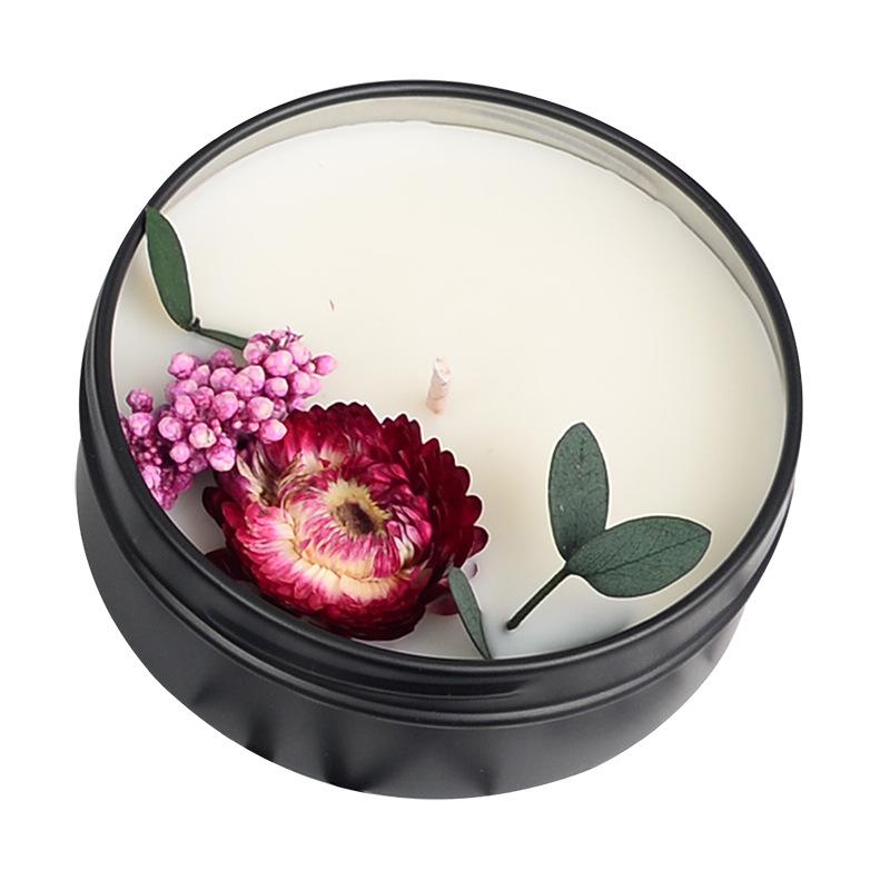 

Свечи из сухих цветов, Жестяная банка, Украшение для дома, Праздничные подарки, Ароматерапия, Ароматерапия ручной работы Sandalwood