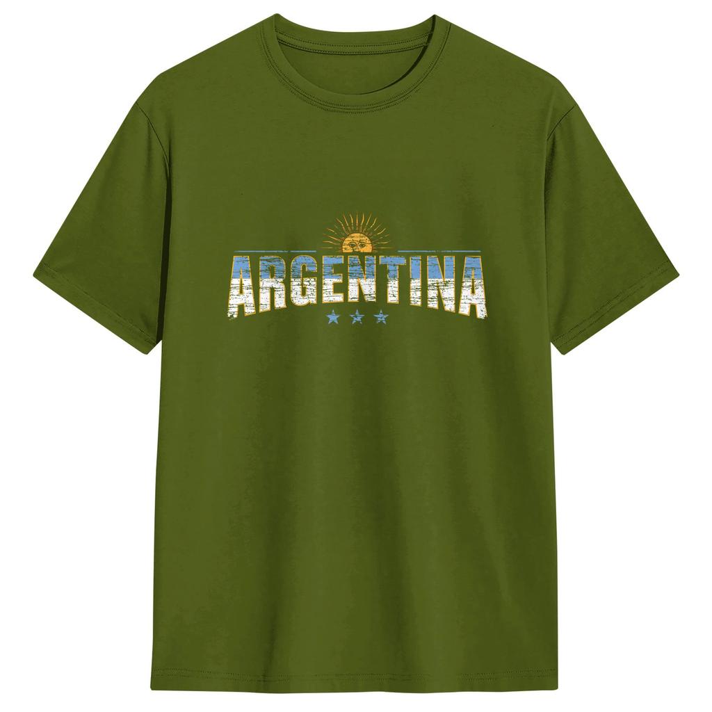 Unisex Tshirts Argentina Flag Creative Cotton Tee Shirt Short Sleeve T Shirt Crew Neck Clothes Plus Size